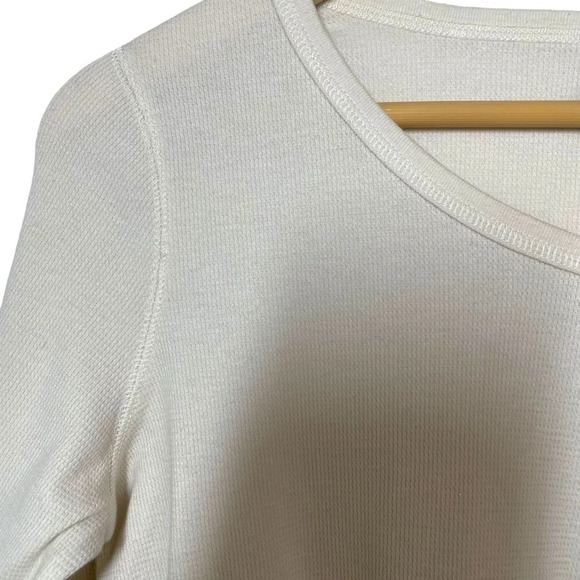 VINTAGE Harley Davidson V-Neck Thermal Rhinestone Long Sleeve in Ivory Size M - Picture 10 of 11